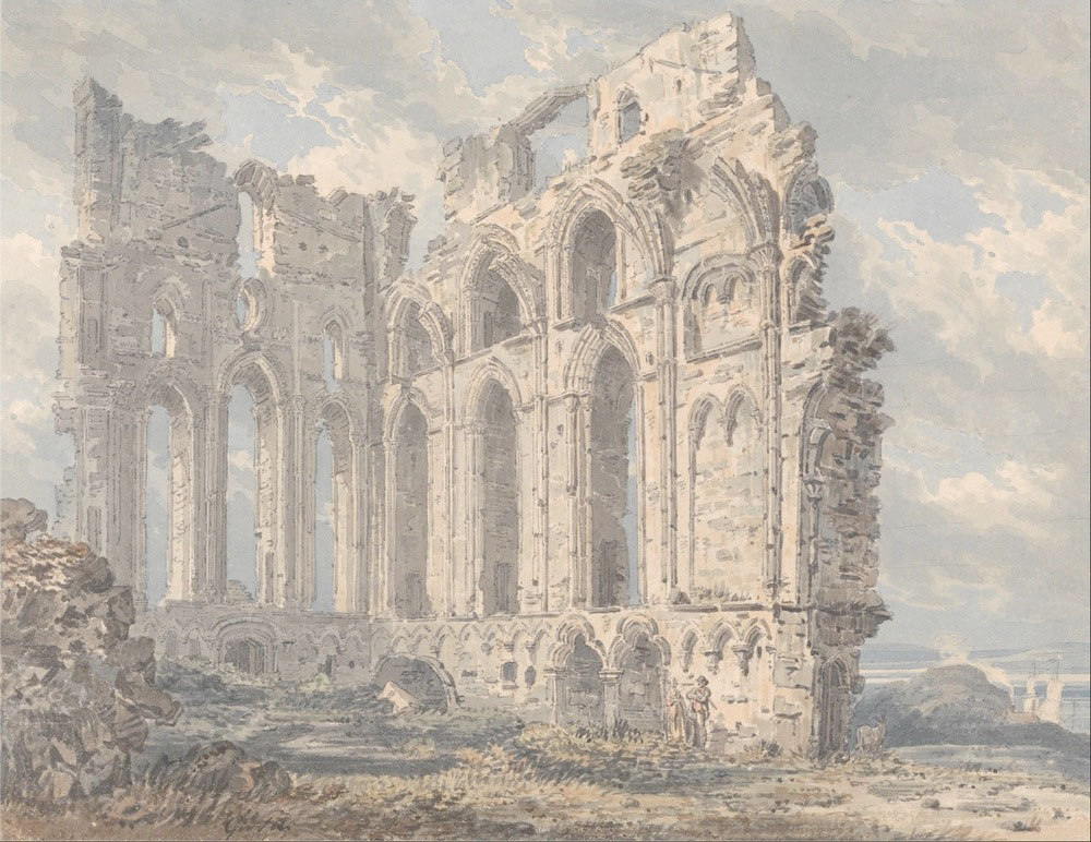 Affresco Классические пейзажи Thomas Girtin, Tynemouth Priory Northumberland