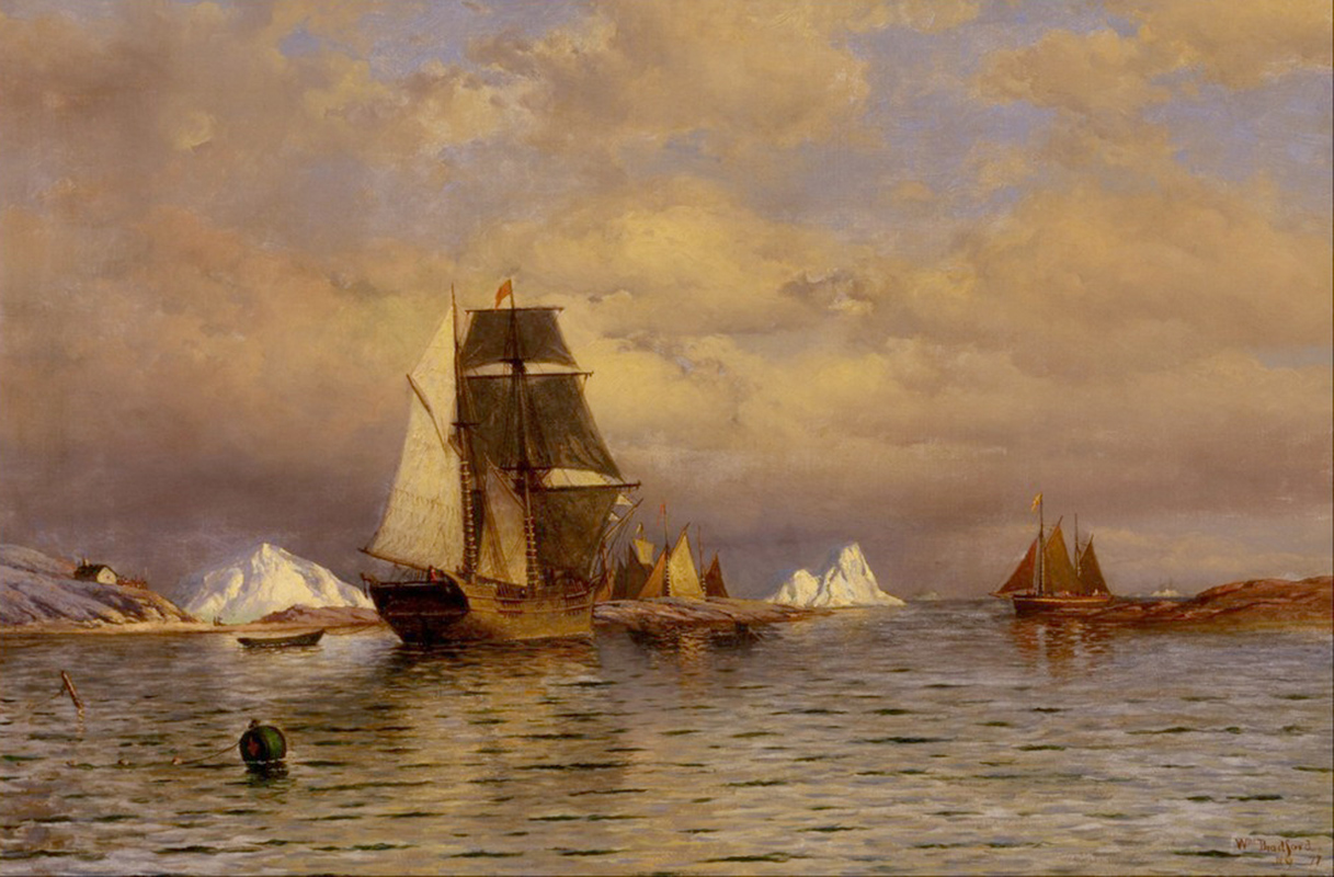 Affresco Морские пейзажи William Bradford, Looking out of Battle Harbor