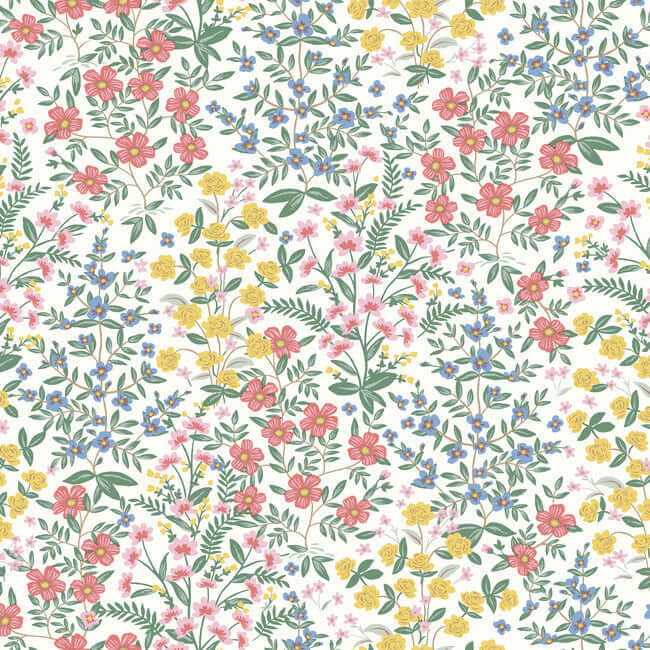 York  Rifle Paper Co.  Wildwood Garden Wallpaper- White RP7377