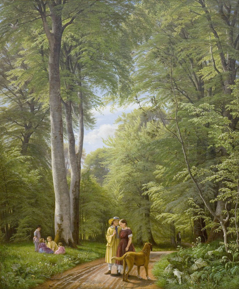 Affresco Классические пейзажи P.C. Skovgaard, A Beech Wood in May near Iselingen Manor Zealand