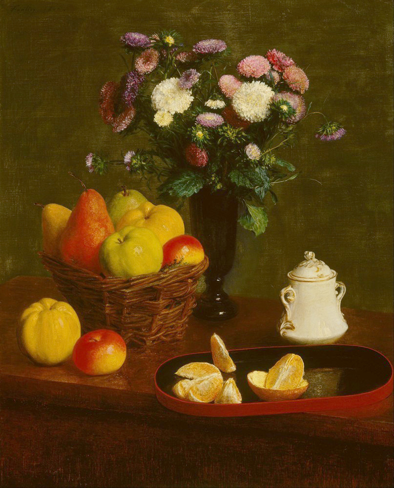 Affresco Henri Fantin Latour, Flowers and Fruit 3
