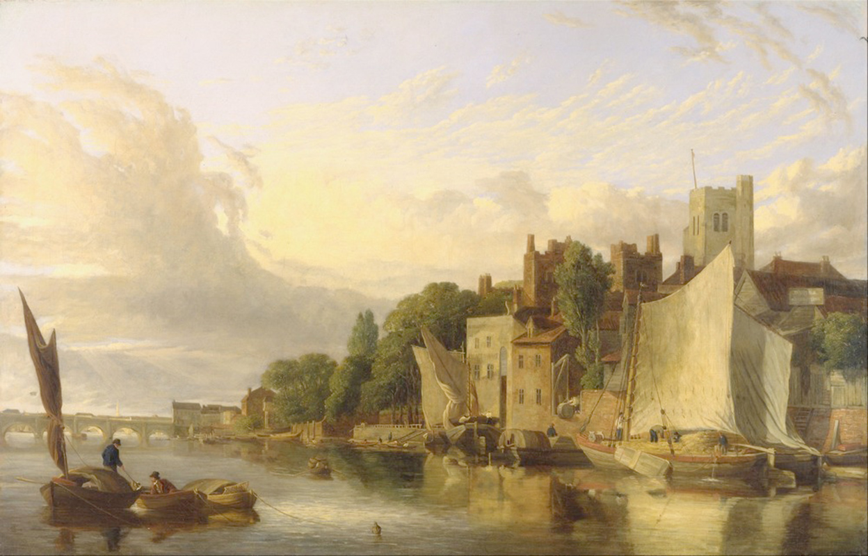 Affresco Классические пейзажи James Stark, Lambeth from the River looking towards Westminster Bridge