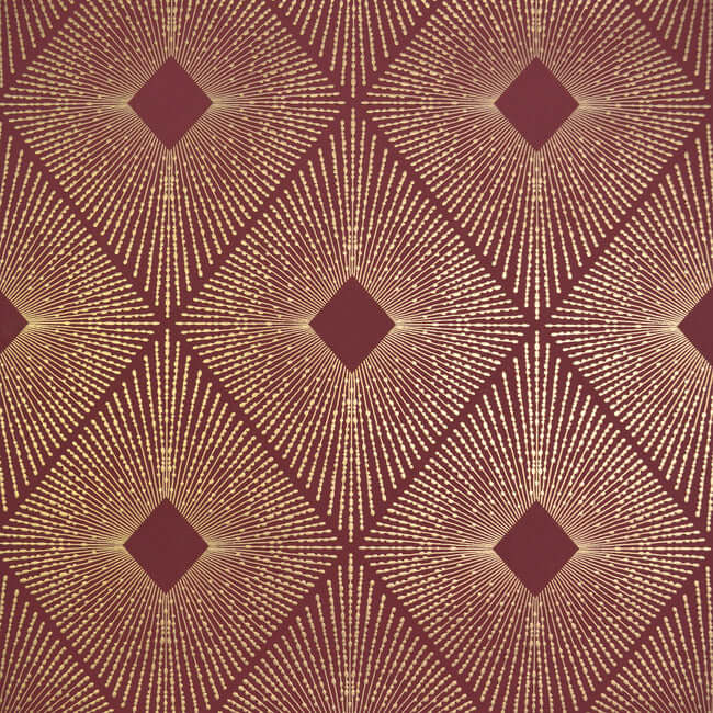 York  Antonina Vella Modern Metals  Harlowe Wallpaper- Red/Gold NW3588