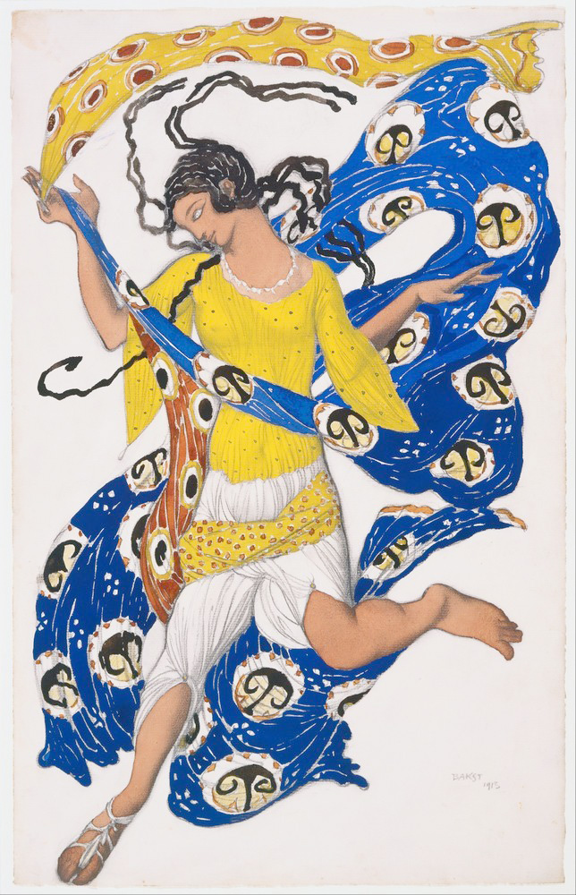 Affresco Жанровые сцены Lon Nikolaievitch Bakst, The Butterfly Costume Design for Anna Pavlova