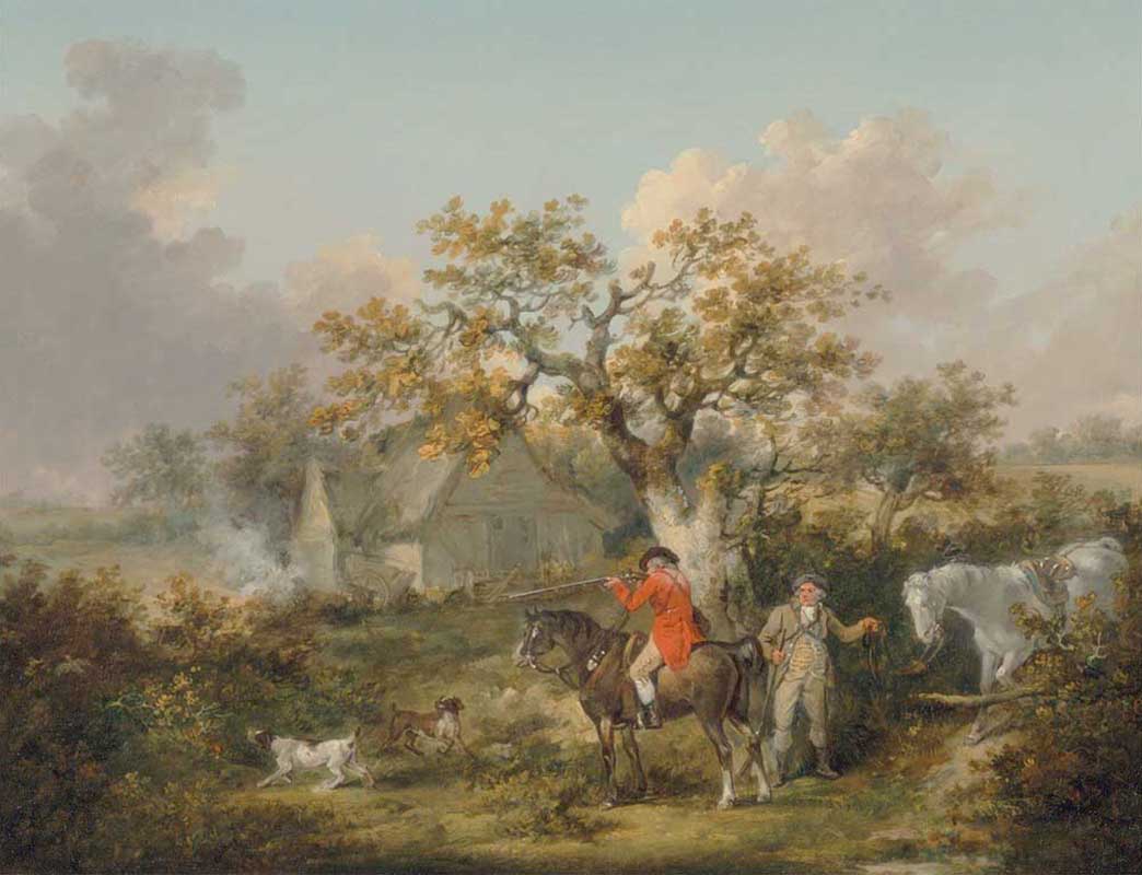 Affresco Классические пейзажи George Morland, Partridge Shooting