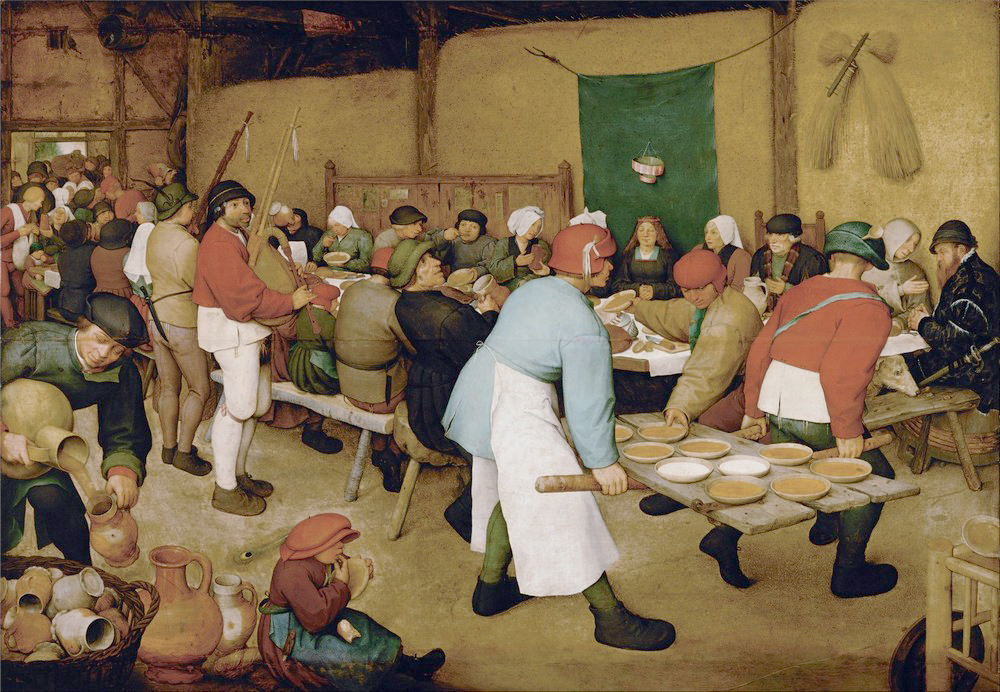 Affresco Жанровые сцены Pieter Bruegel the Elder, Peasant Wedding