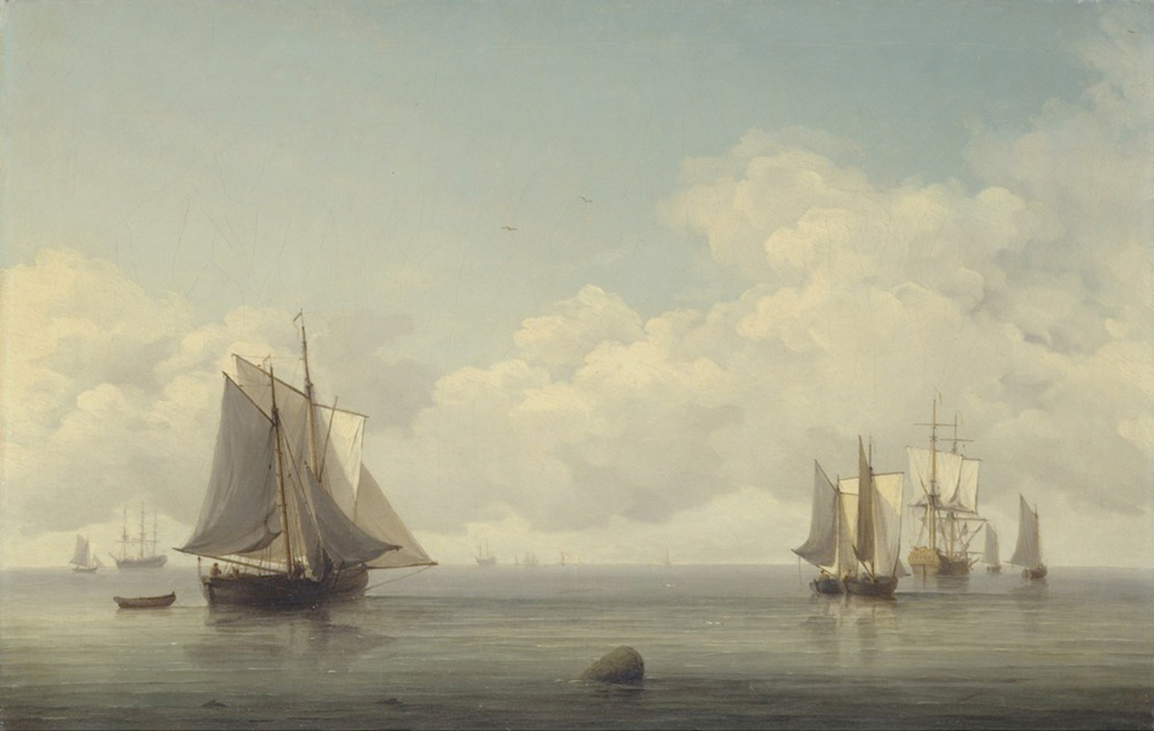 Affresco Морские пейзажи Charles Brooking, Fishing Boats in a Calm Sea
