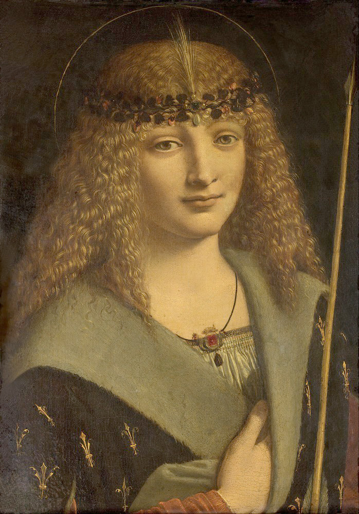 Affresco Библейские сюжеты Giovanni Antonio Boltraffio, Portrait of a boy as saint Sebastian