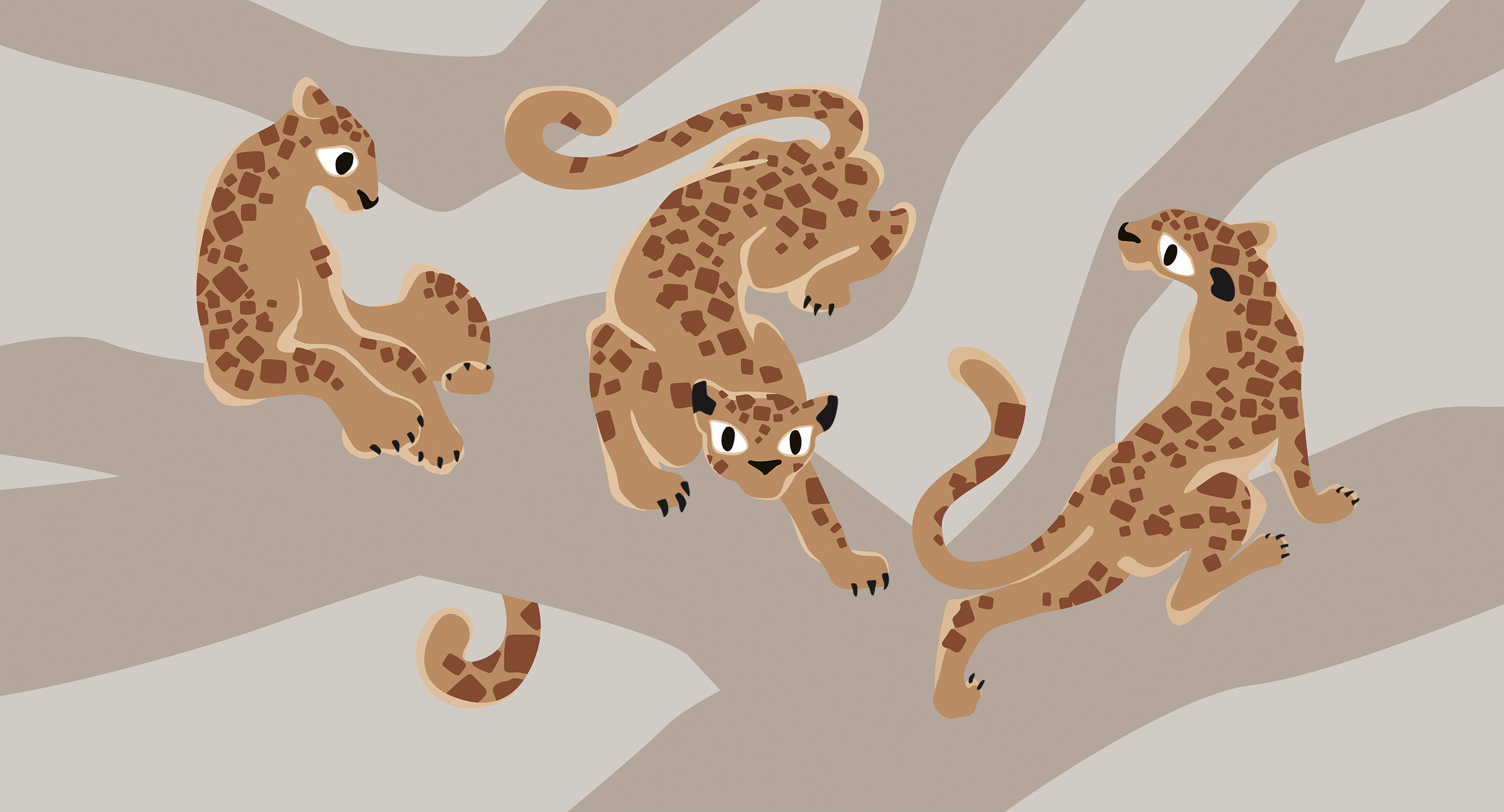 266107 Creativille Леопарды на дереве