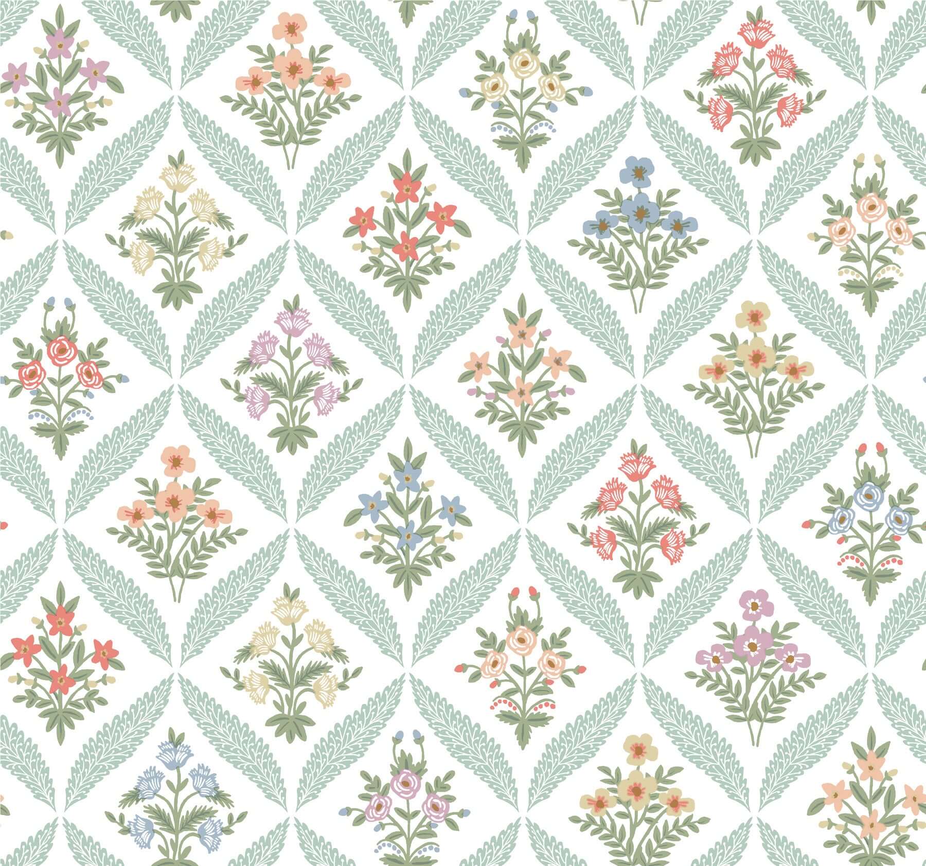 York  Rifle Paper Co. Wallcoverings  Estee Garden Wallpaper- Pastel Multi RF7512