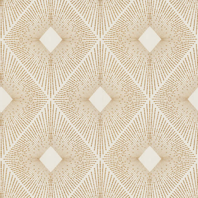 York  Antonina Vella Modern Metals  Harlowe Wallpaper- White/Gold NW3592