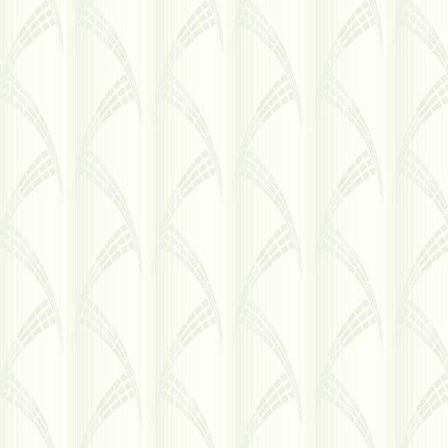 York  Antonina Vella Deco  Metropolis Wallpaper- White/Cream CA1583