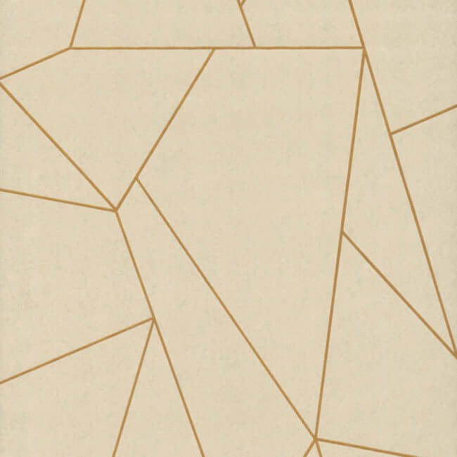 York  Antonina Vella Modern Metals  Nazca Wallpaper- Almond/Pearl/Gold NW3500