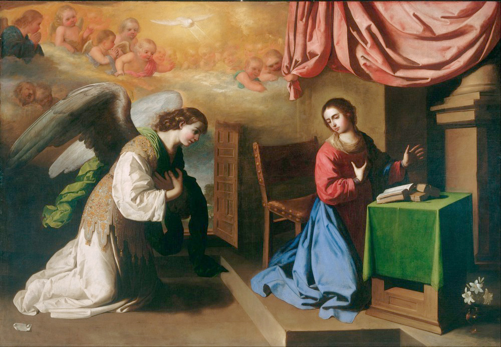 Affresco Библейские сюжеты Francisco de Zurbaran, The Annunciation