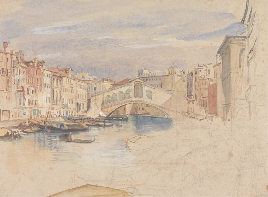 Affresco Классические пейзажи John Frederick Lewis, Venice The Grand Canal and Rialto