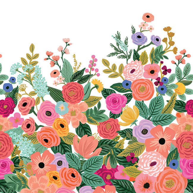 York  Rifle Paper Co. Wallcoverings  Garden Party Wall Mural- Rose Multi RI5190M