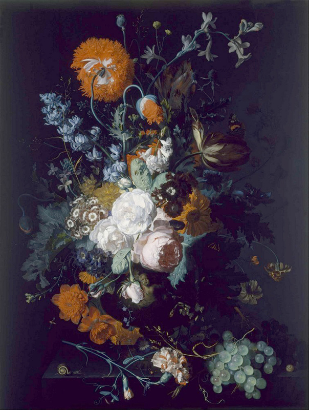 Affresco Натюрморт Jan van Huysum, Still Life of Flowers and Fruit