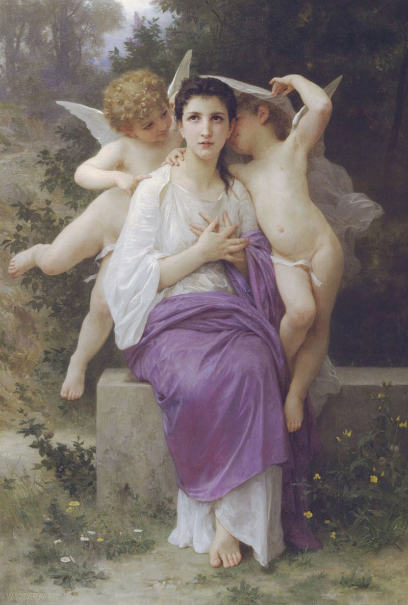 Affresco Античные сюжеты William Adolphe Bouguereau Leveil du coeur