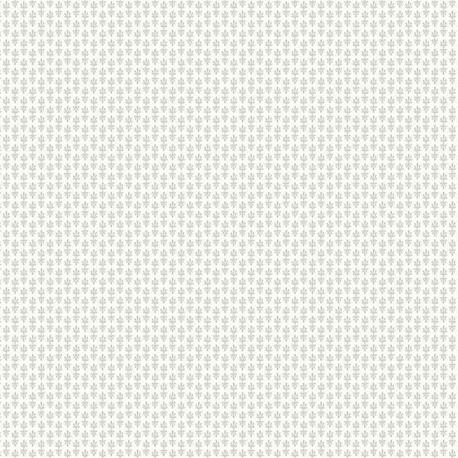 York  Rifle Paper Co.  Petal Wallpaper- White & Metallic Silver RP7361