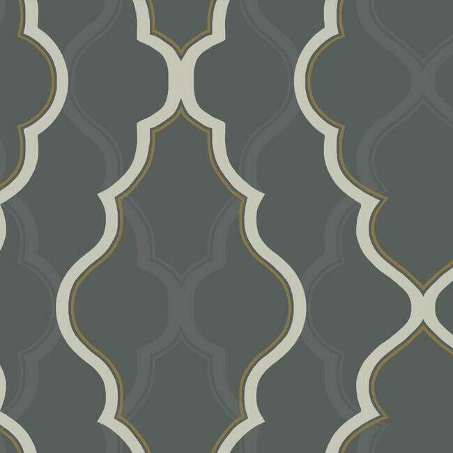 York  Candice Olson Modern Artisan Second Edition  Double Damask Wallpaper- Verve/Black CI2395