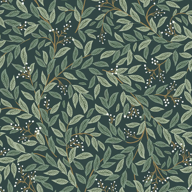York  York Premium Peel + Stick  Willowberry Premium Peel + Stick Wallpaper- Emerald PSW1471RL