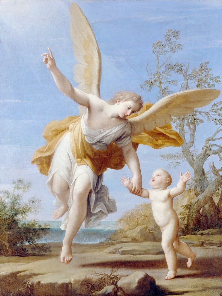 Affresco Библейские сюжеты Franceschini Marcantonio, The Guardian Angel