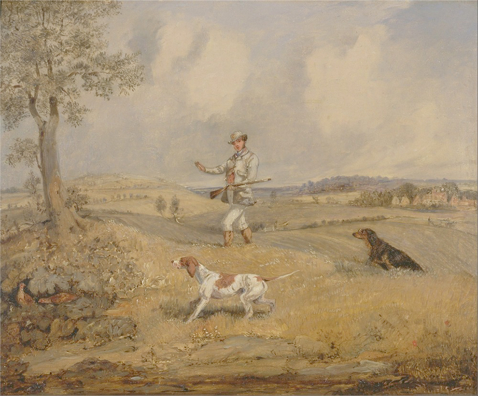 Affresco Сцены охоты Henry Thomas Alken, Partridge Shooting