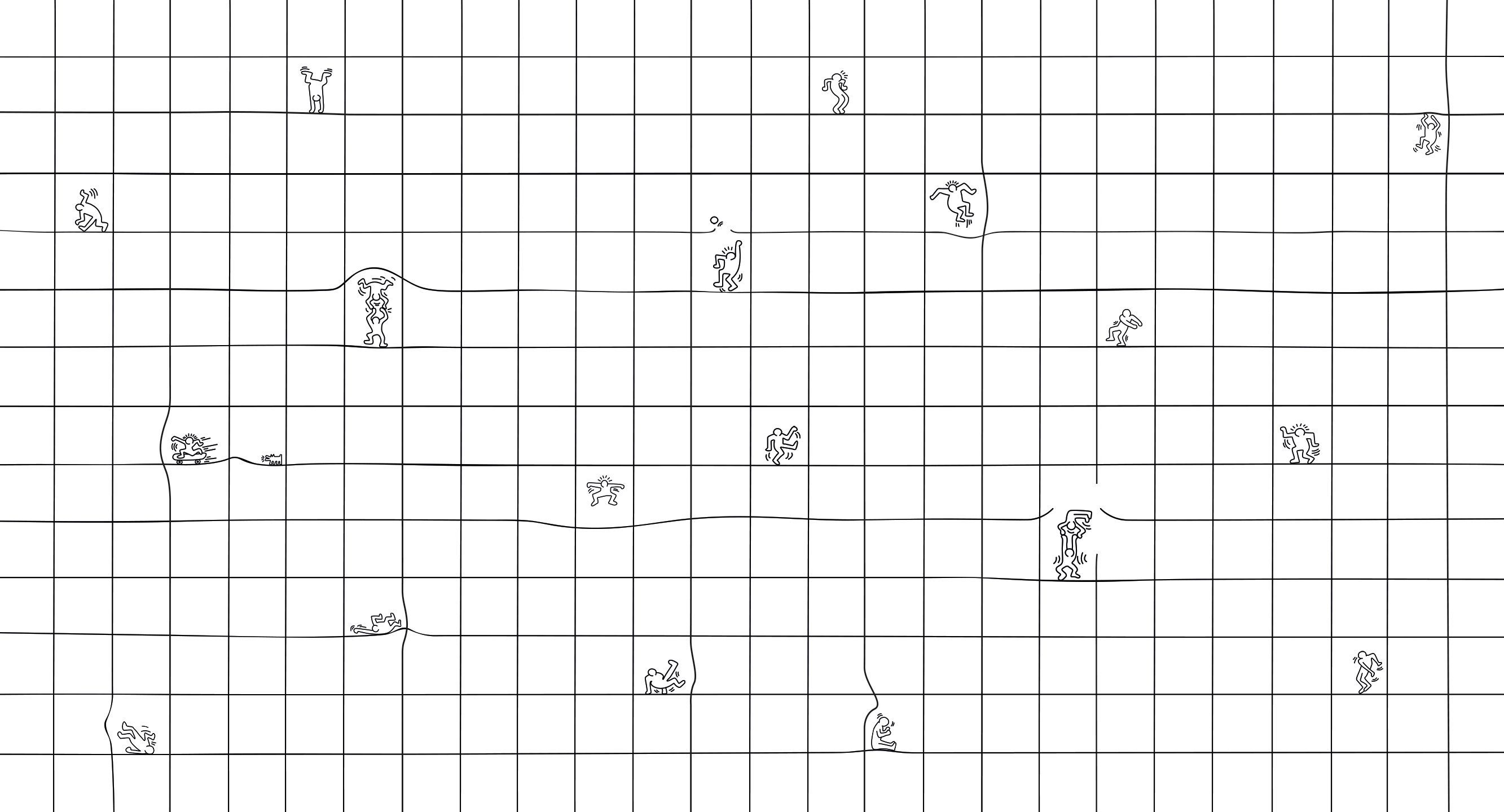 837301 Creativille Человечки на фоне в клетку