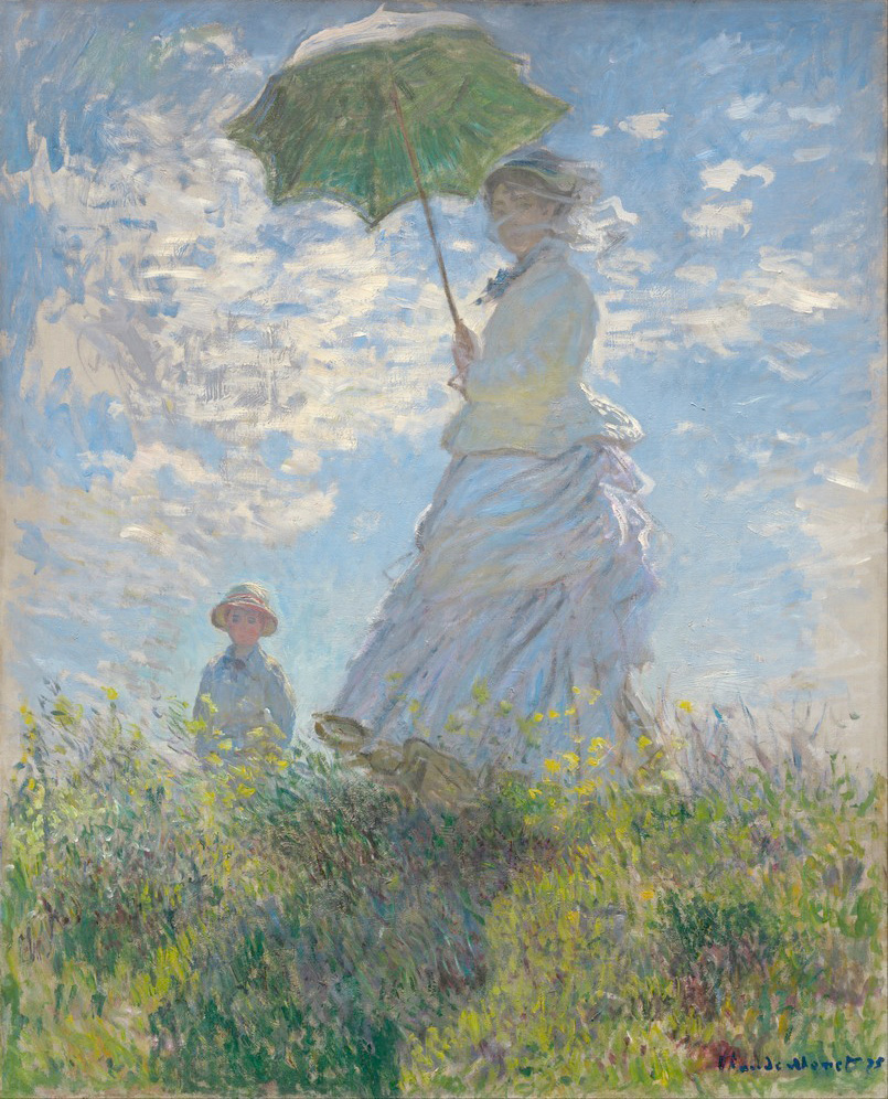 Affresco Импрессионисты и постимпрессионисты Claude Monet, Woman with a Parasol Madame Monet and Her Son