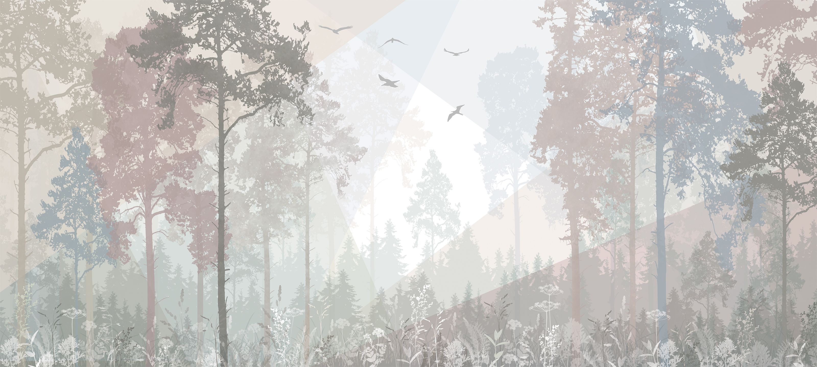 491010 Creativille лес в геометрической мозаике