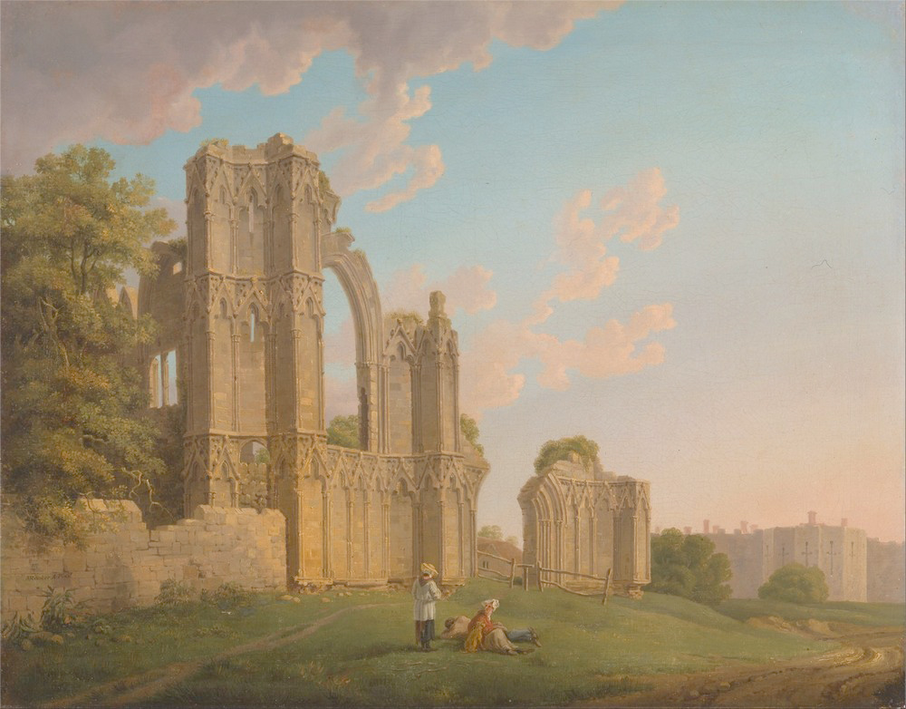 Affresco Классические пейзажи Michael Angelo Rooker, St. Marys Abbey York