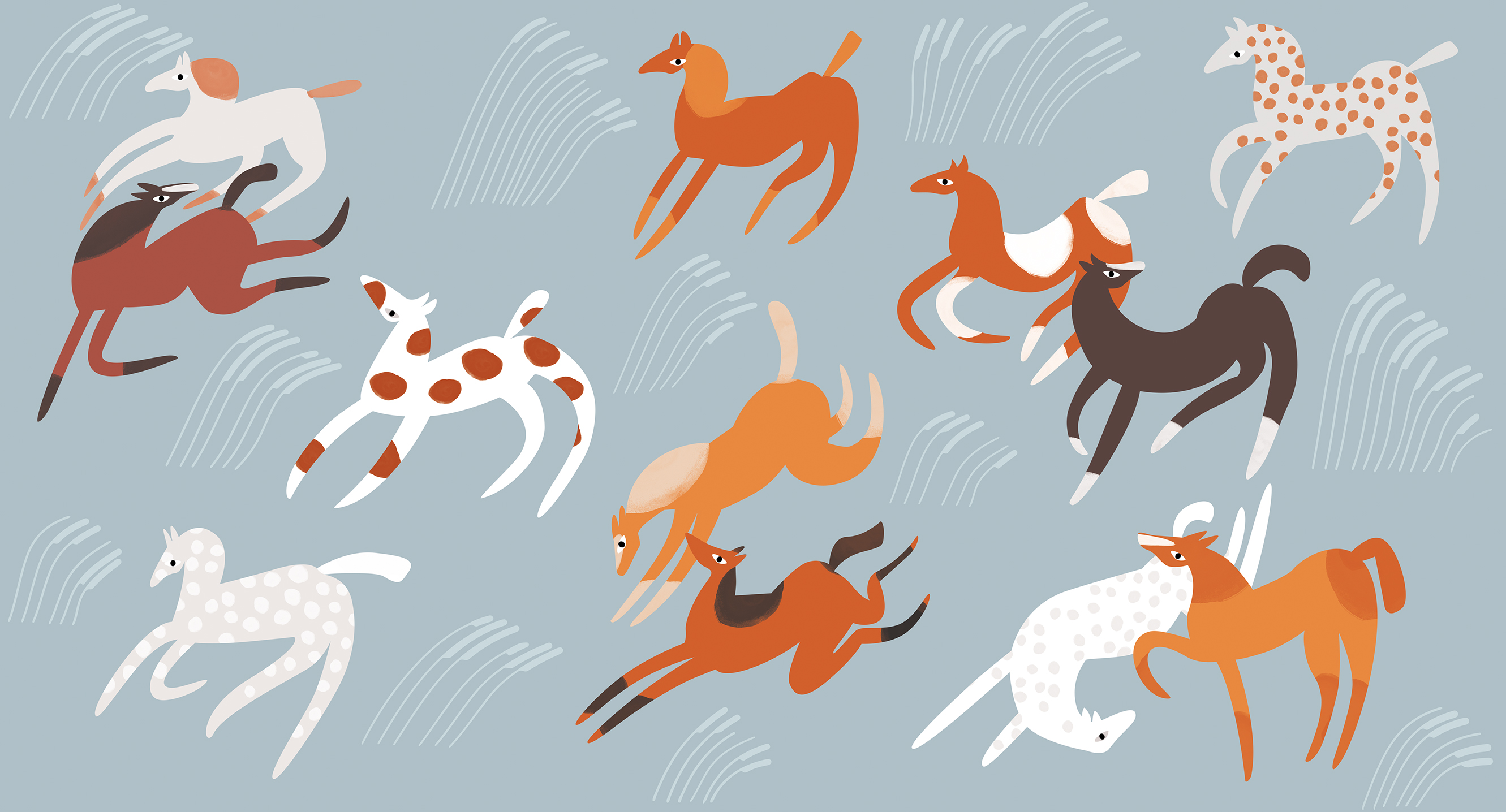 266801 Creativille Скачущие лошади