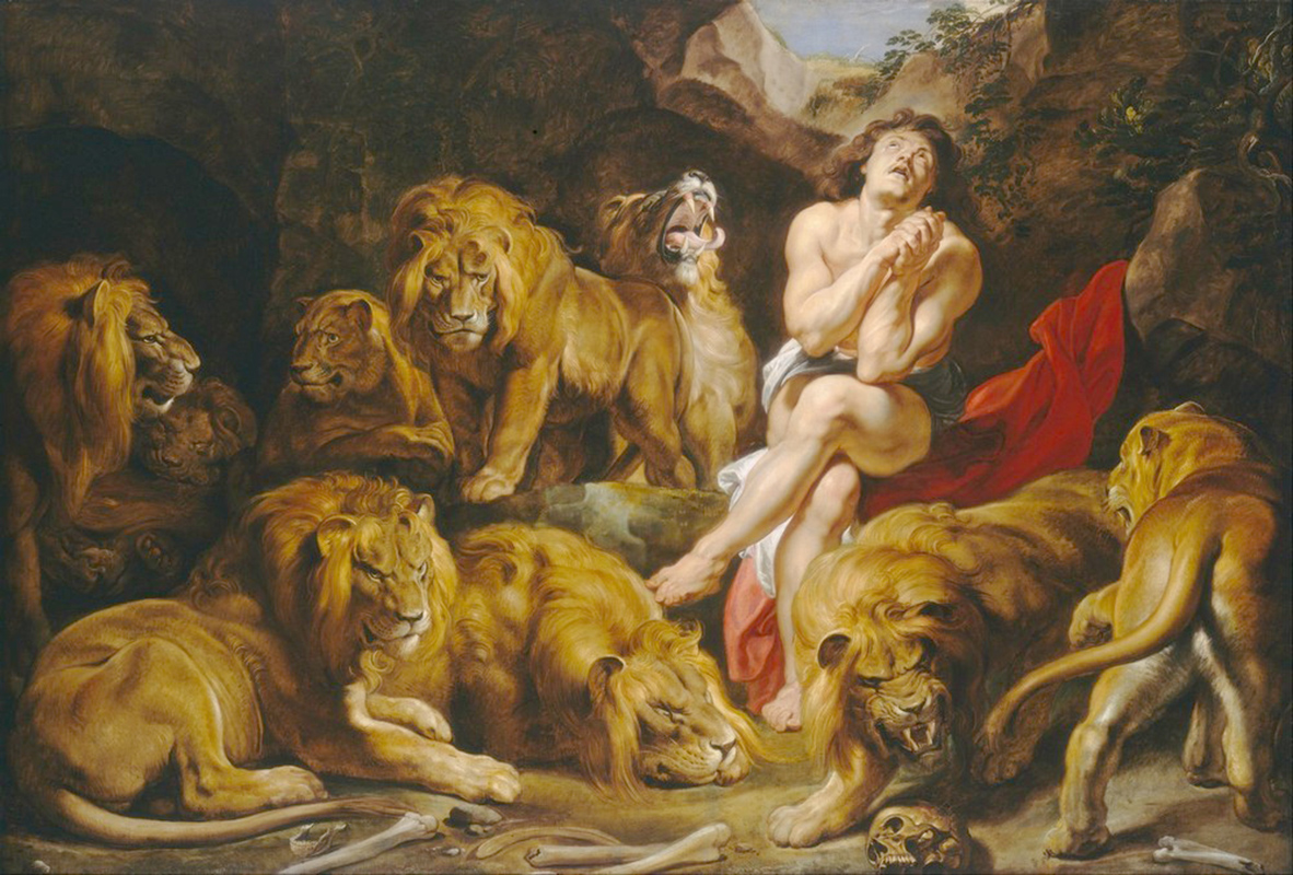 Affresco Античные сюжеты Sir Peter Paul Rubens Daniel in the Lions Den